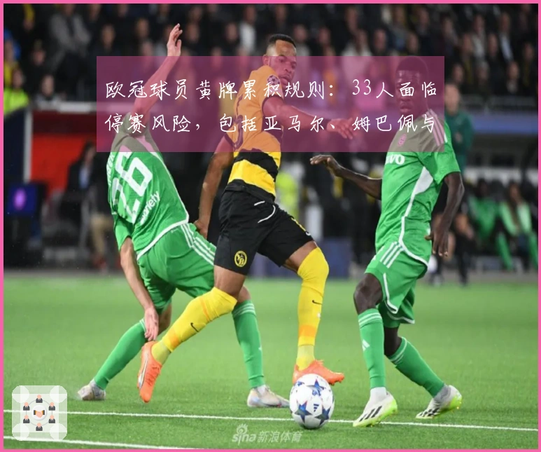 欧冠球员黄牌累积规则：33人面临停赛风险，包括亚马尔、姆巴佩与KK